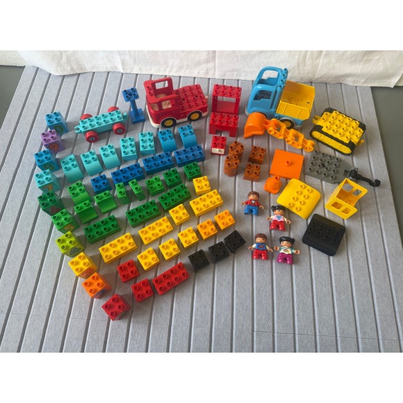 Lego | Toys | Lego Duplo Mixed Lot Vehicles Figures Number Bricks Fire ...